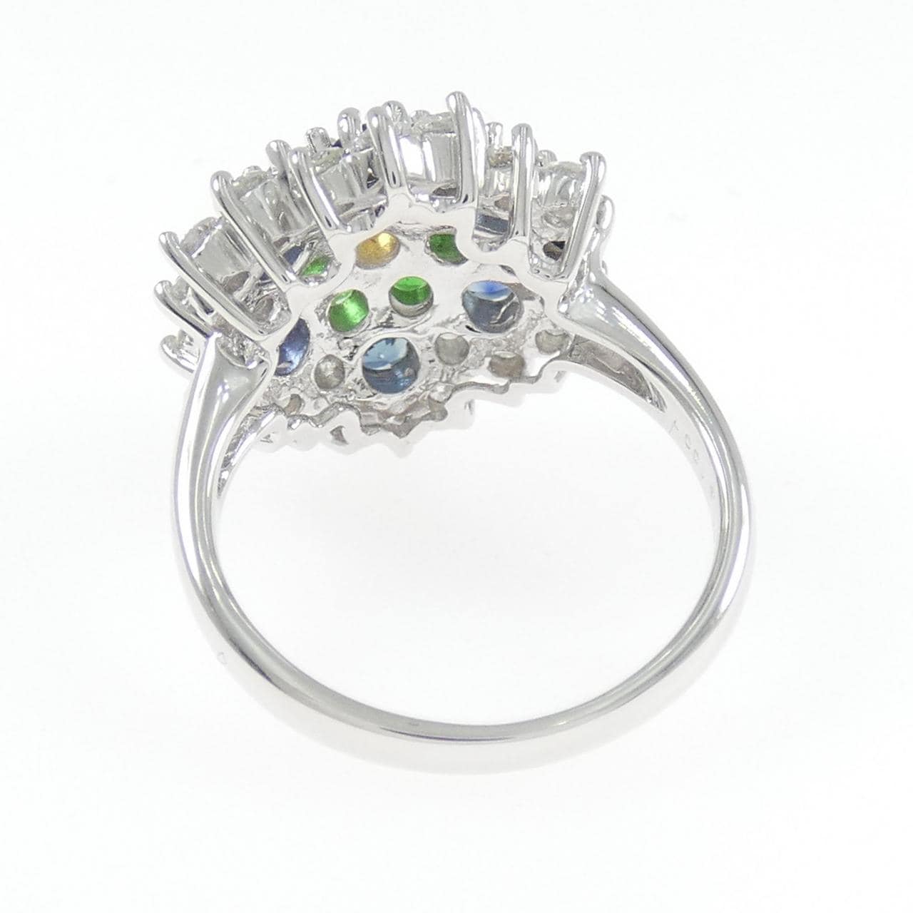 750WG カラーストーン リング