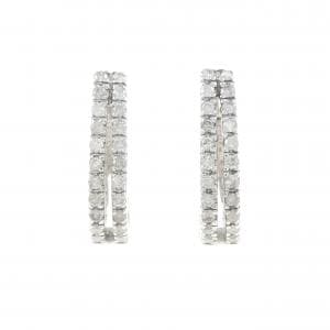 K18WG ダイヤモンド ピアス 0.50CT