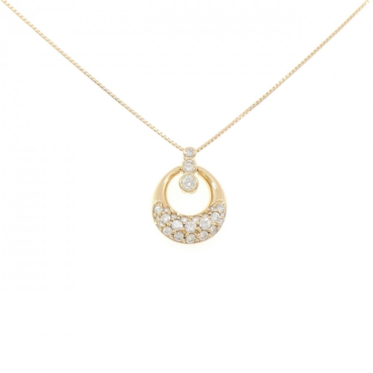 K18YG ダイヤモンド ネックレス 0.52CT