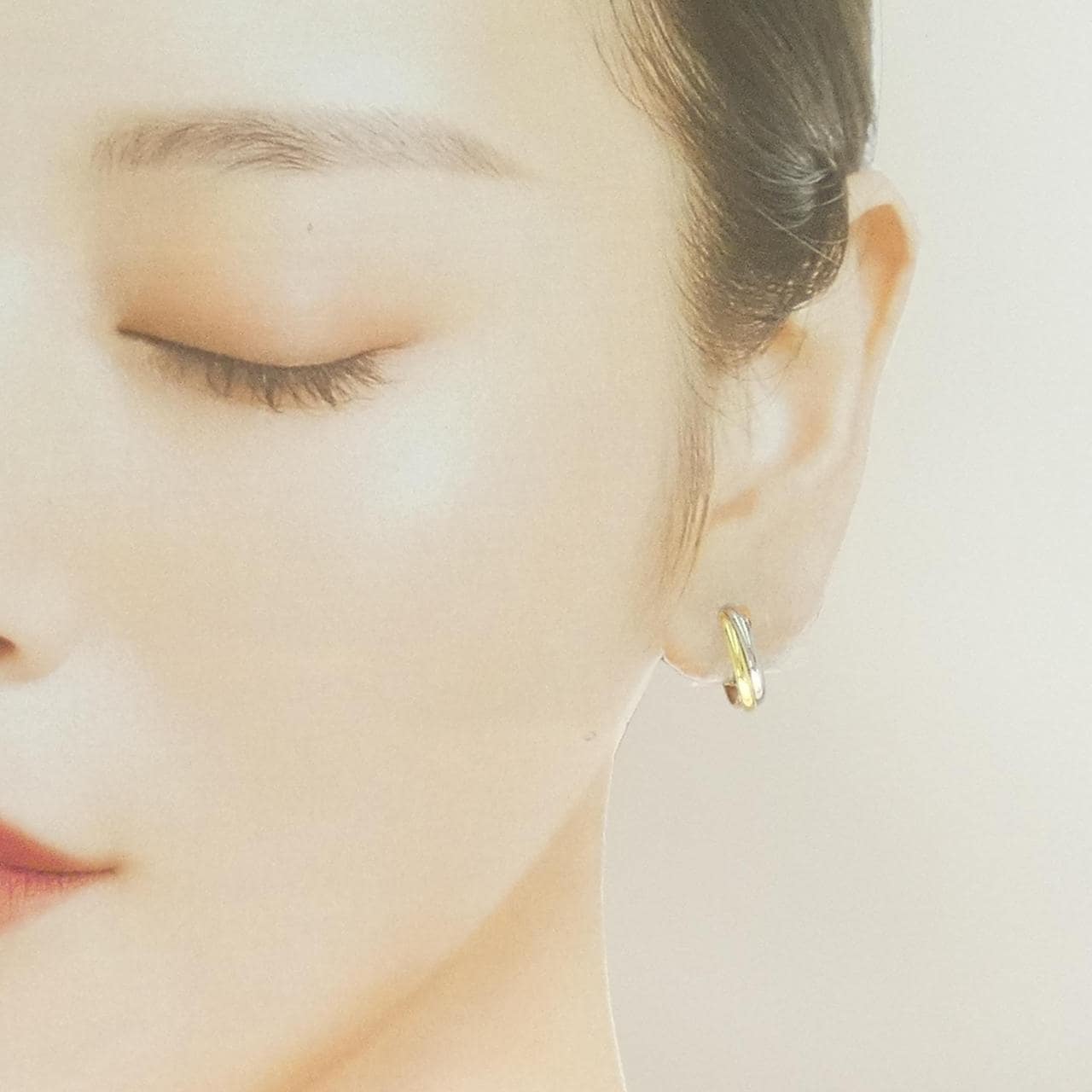 K18YG/PT900/K18PG圈形耳钉