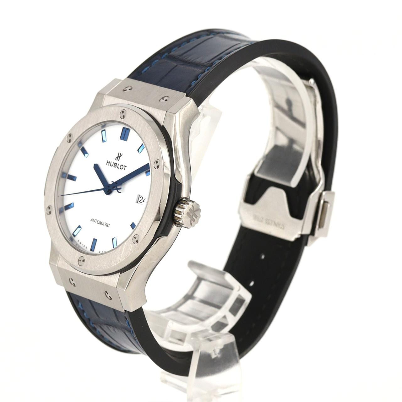 【ノーメンテナンス特価】ウブロ クラシックフュージョンチタニウムホワイトシャイニーブルー 542.NX.2210.LR.JPN17 TI 自動巻