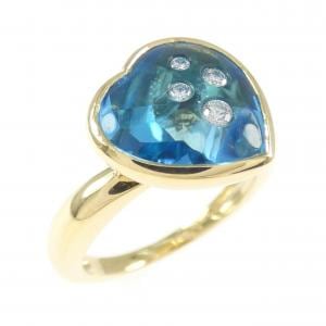 K18YG ブルートパーズ リング