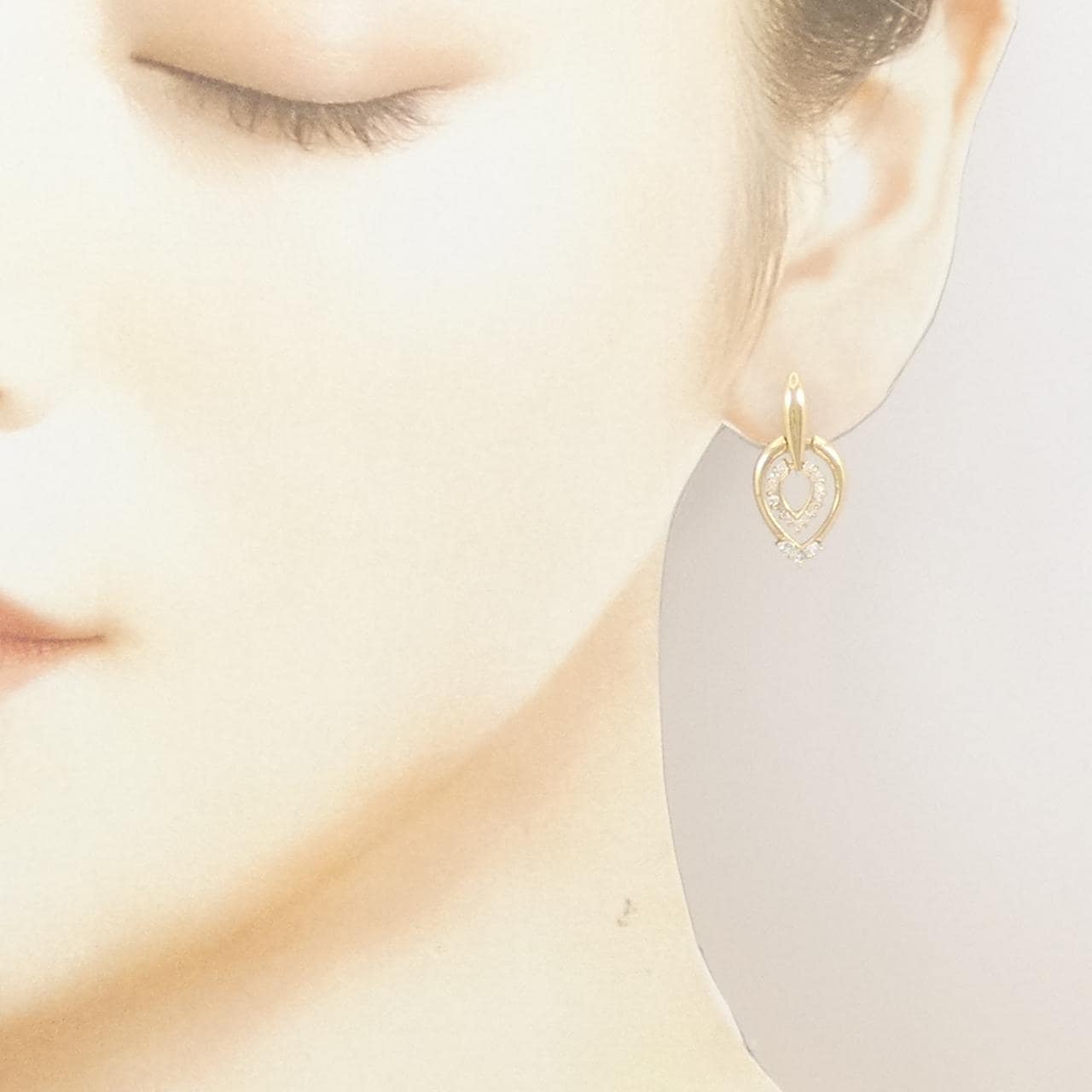 K18YG ダイヤモンド ピアス 0.30CT