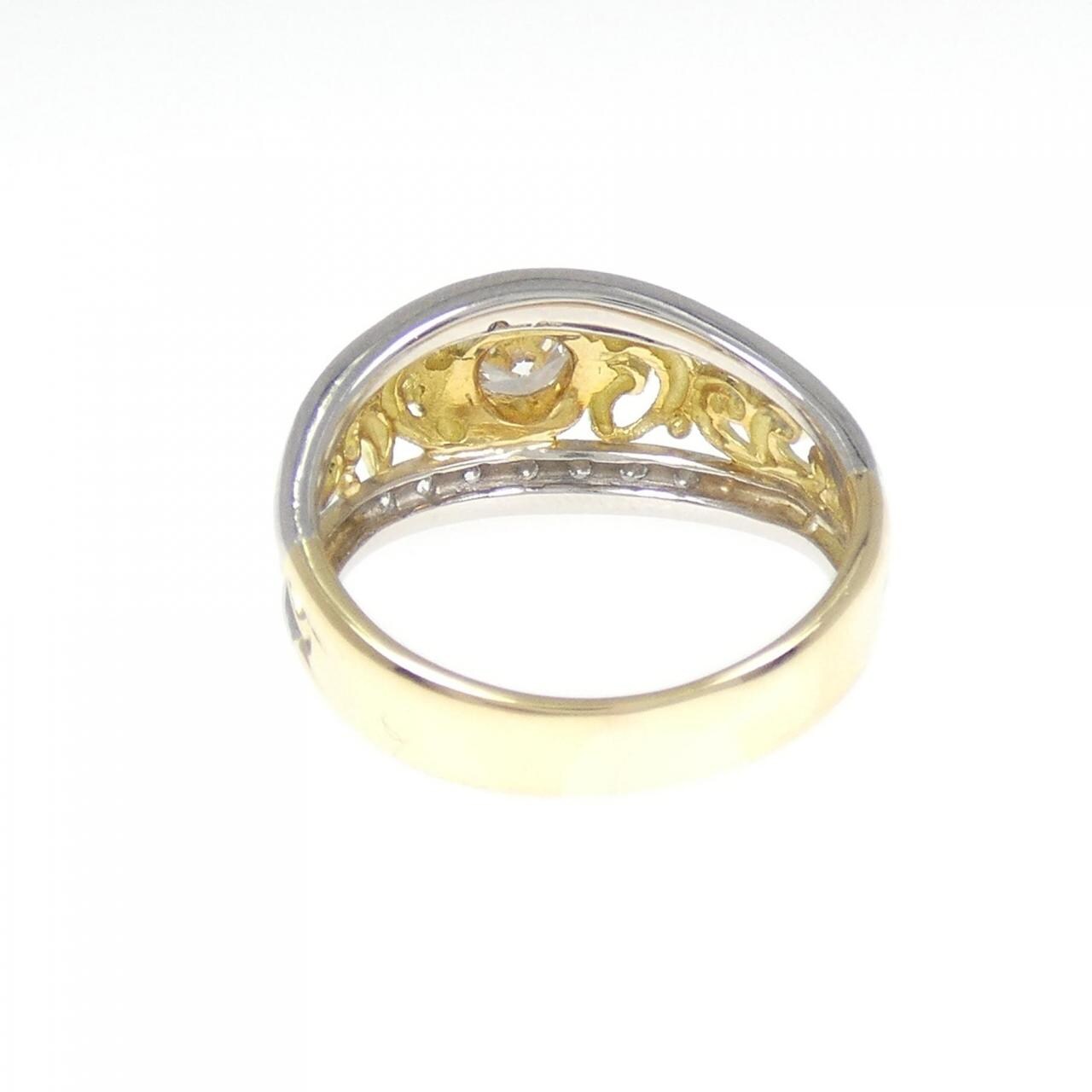 K18YG/PT ダイヤモンド リング 0.318CT