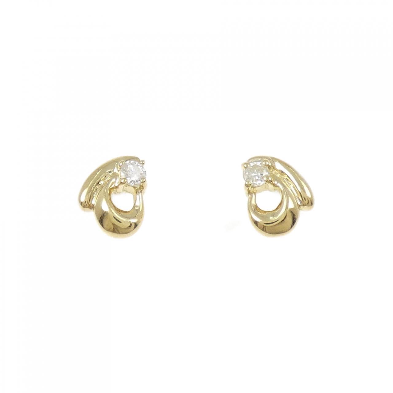 K18YG Diamond earrings 0.10CT