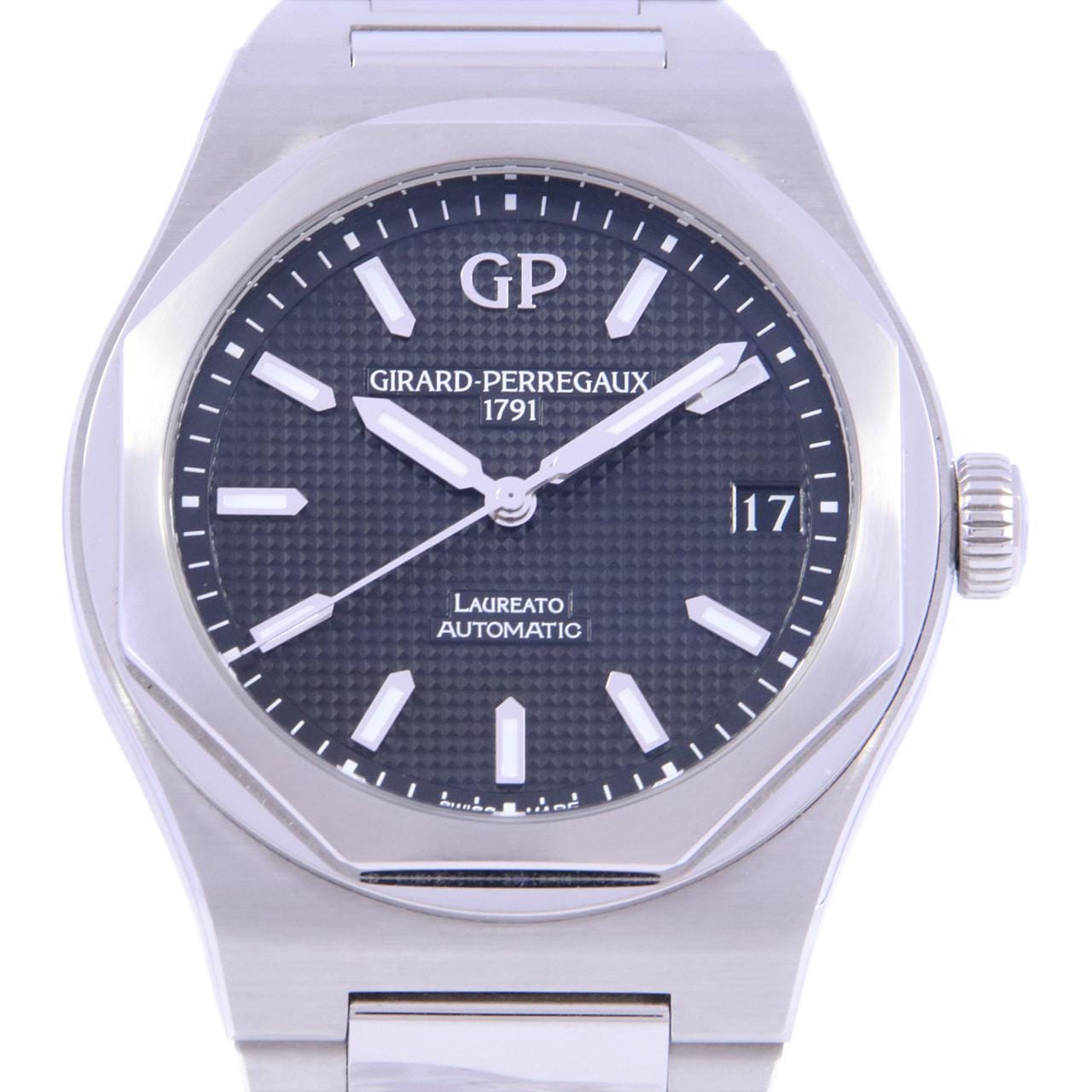 ジラール・ペルゴ GIRARD PERREGAUX ロレアート 42mm 81010-11-634-11A ブラック SS 自動巻き メンズ 腕時計