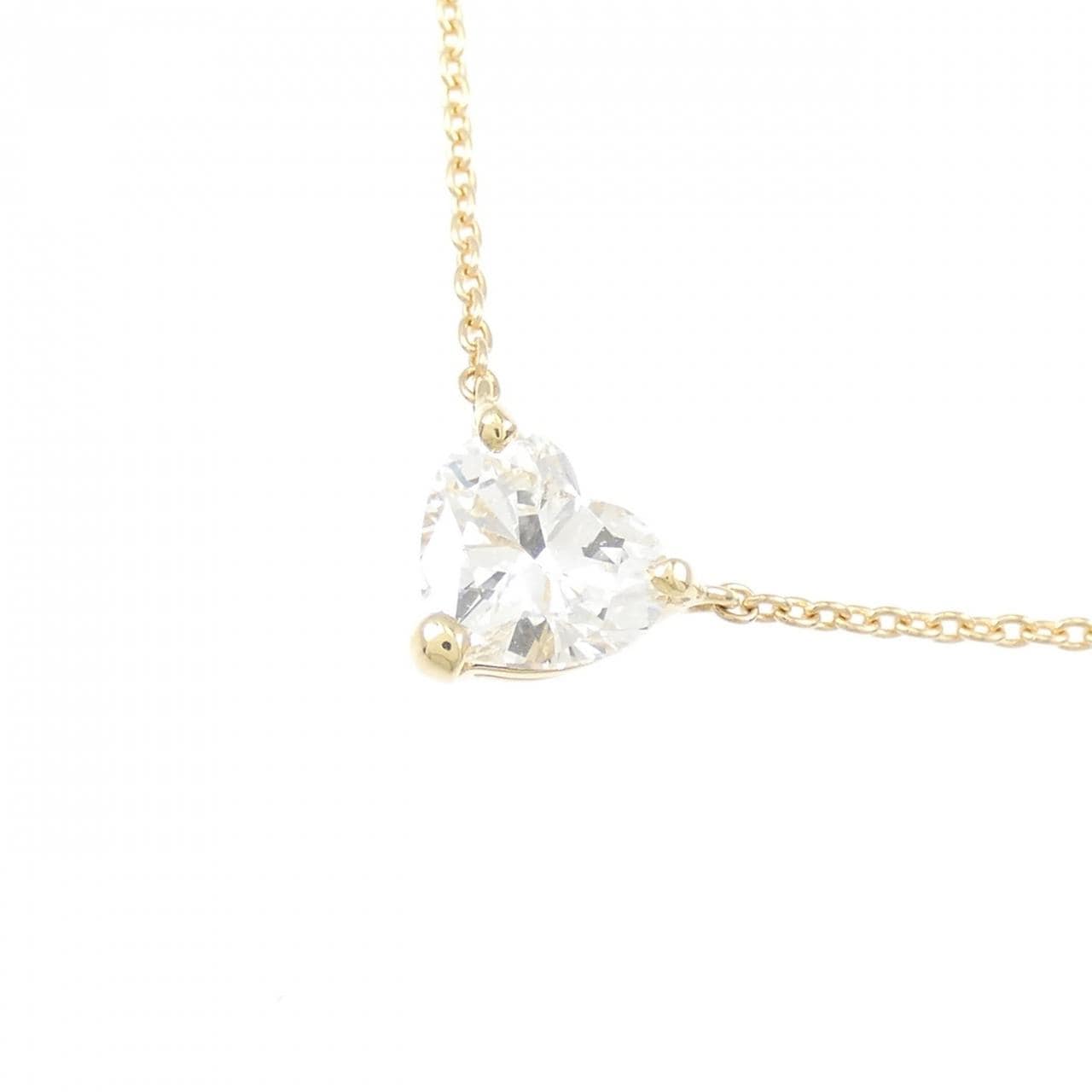 [Remake] K18YG Diamond Necklace 0.779CT K SI1 Heart Shape