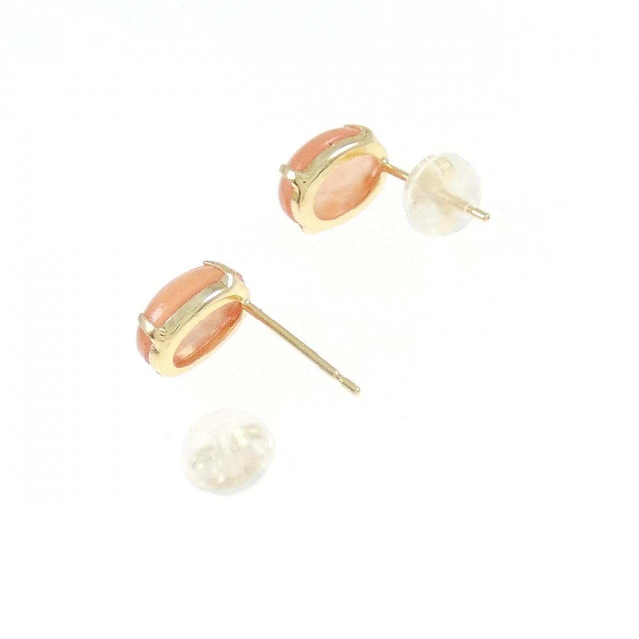 【新品】K18YG ロードクロサイト ピアス