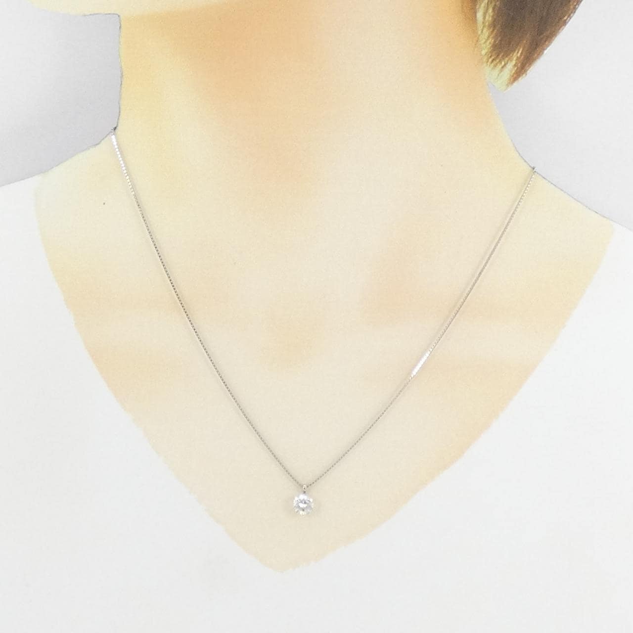 [BRAND NEW] PT900/PT850 Diamond Necklace 0.706CT G SI2 VG
