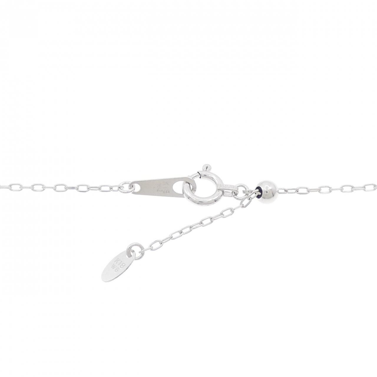 K18WG ハート ダイヤモンド ネックレス 0.10CT