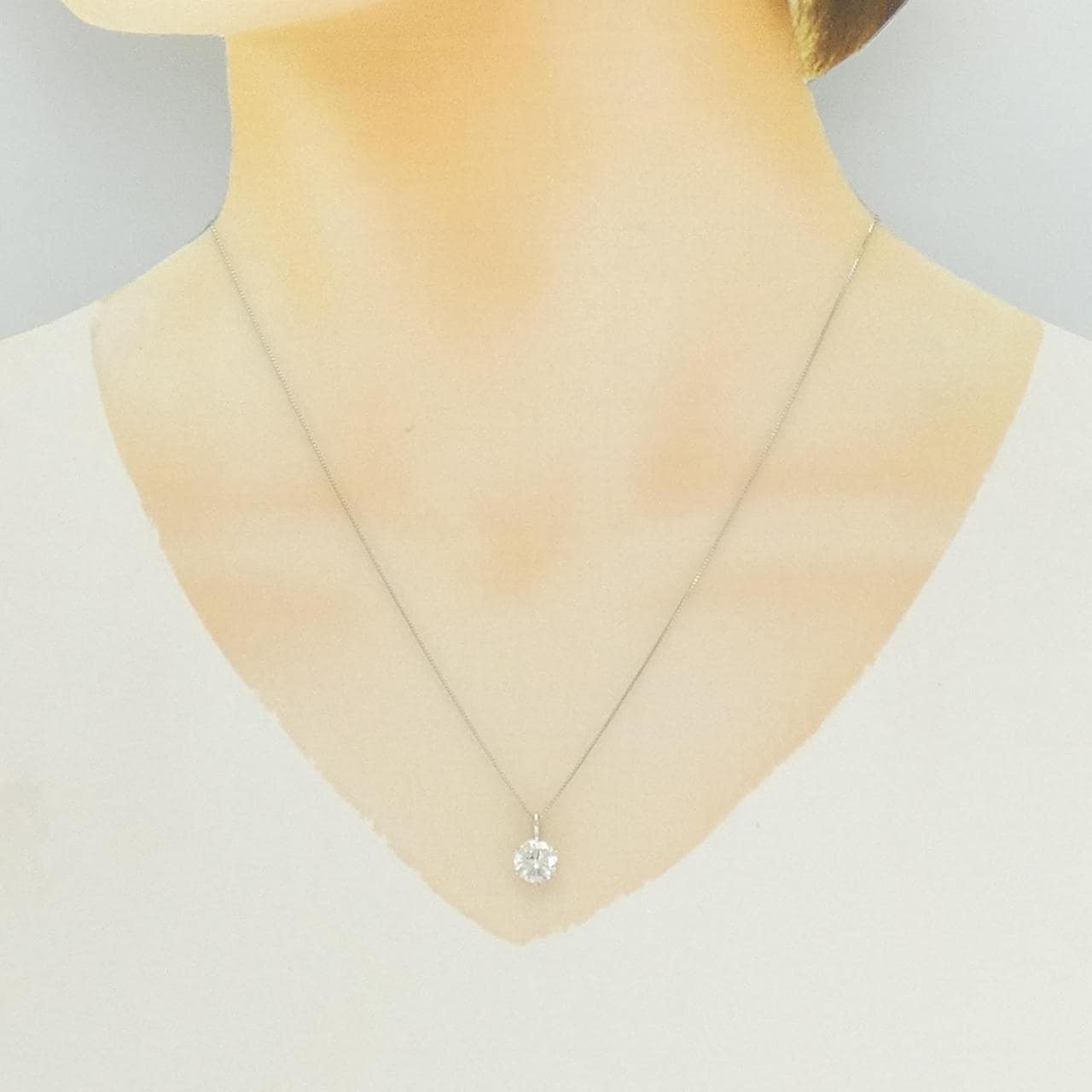 PT900/PT850 ダイヤモンド ネックレス 1.418CT H SI2 Good