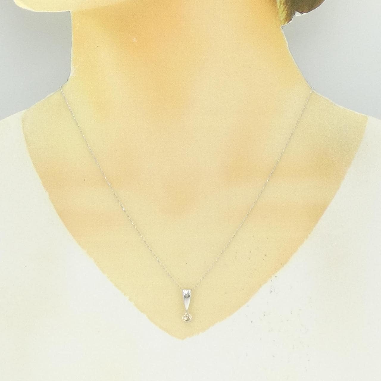 K18WG ダイヤモンド ネックレス 0.40CT