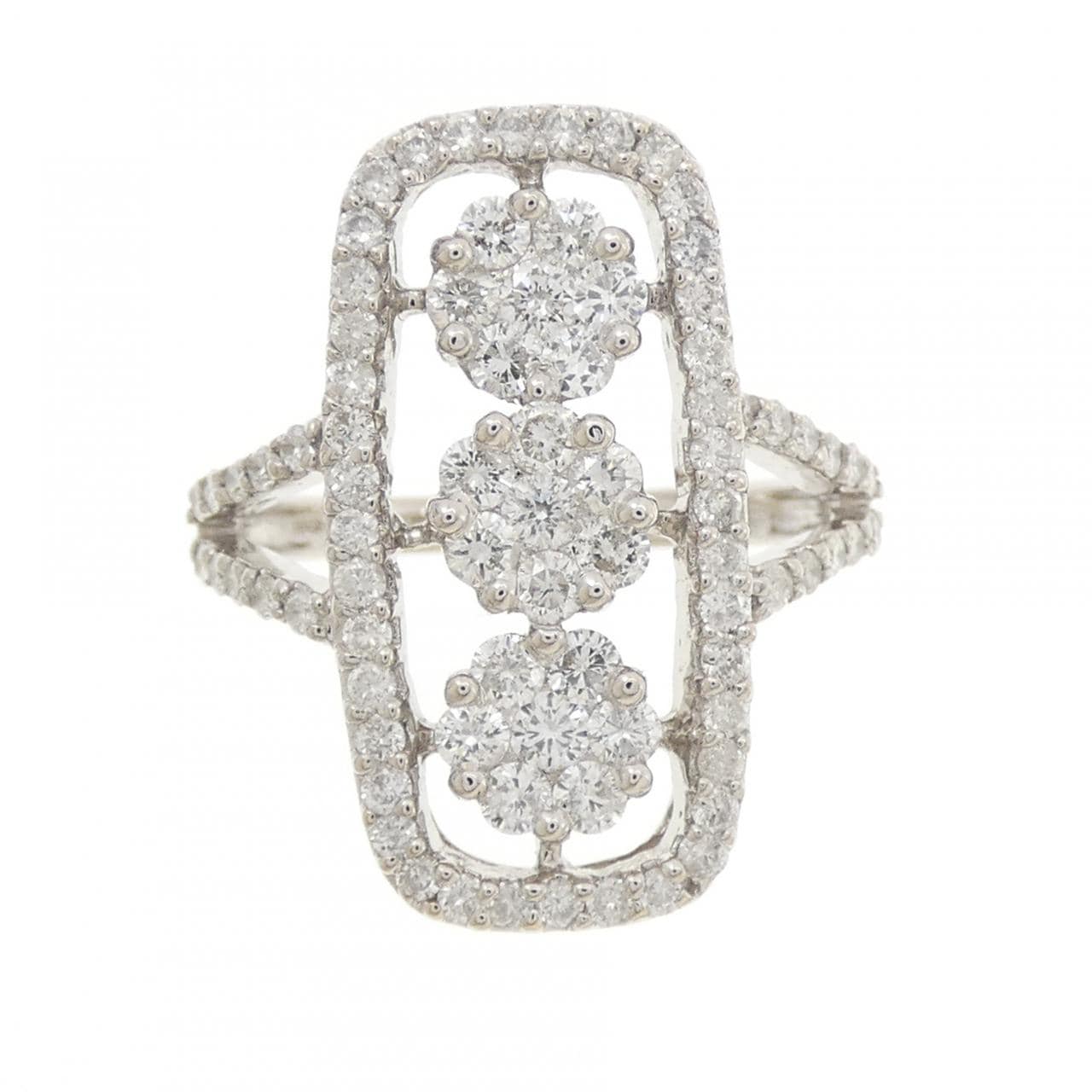 K18WG ダイヤモンド リング 1.50CT