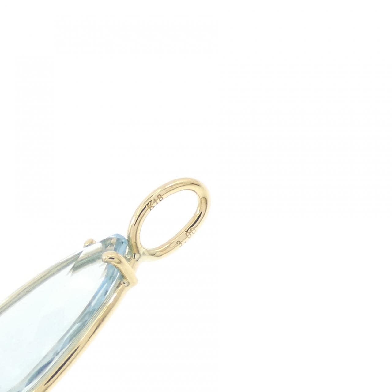 K18YG アクアマリン ペンダント 3.00CT