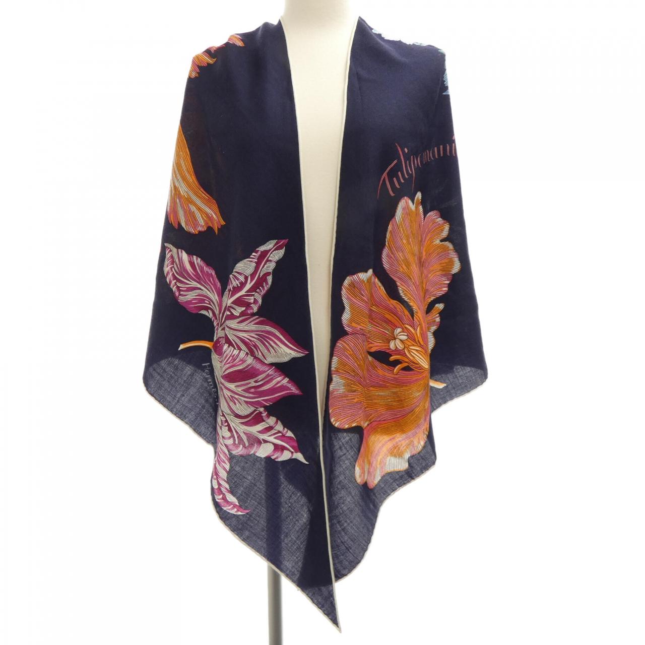 エルメス HERMES TULIPOMANIE H363964S トライアングルジェアン ショール