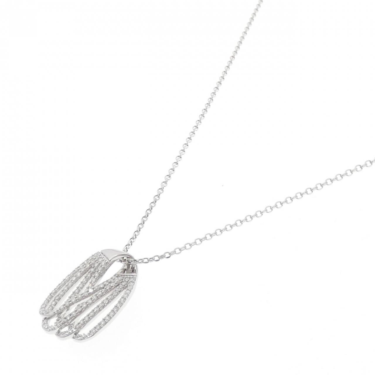 K18WG ダイヤモンド ネックレス 1.50CT