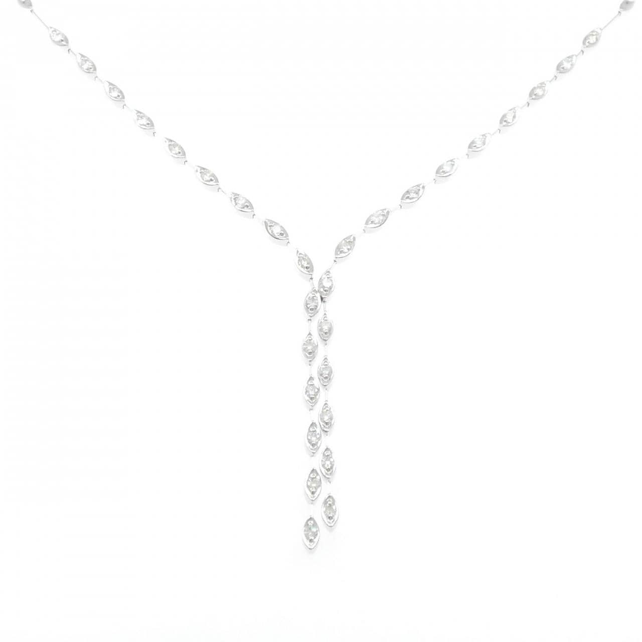 K18WG ダイヤモンド ネックレス 2.00CT