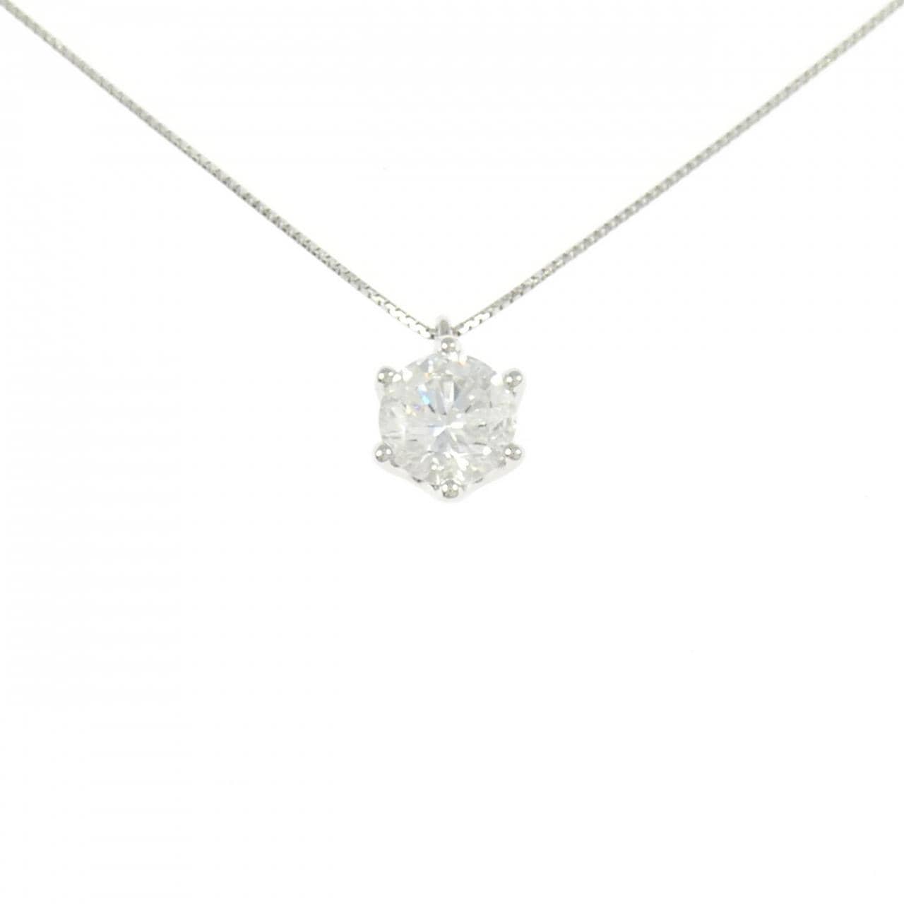 PT900/PT850 ソリティア ダイヤモンド ネックレス 1.045CT