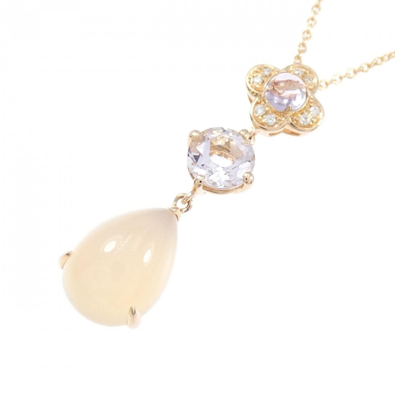 ポンテヴェキオ フラワー カラーストーン ネックレス