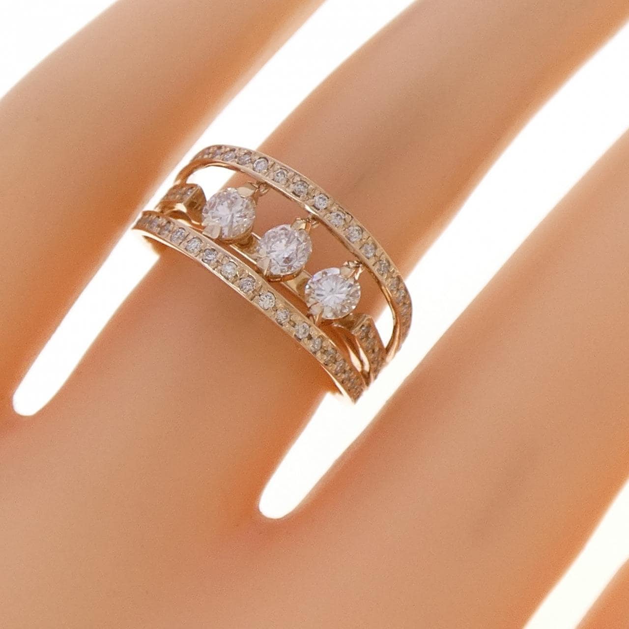 K18PG ダイヤモンド リング 0.80CT