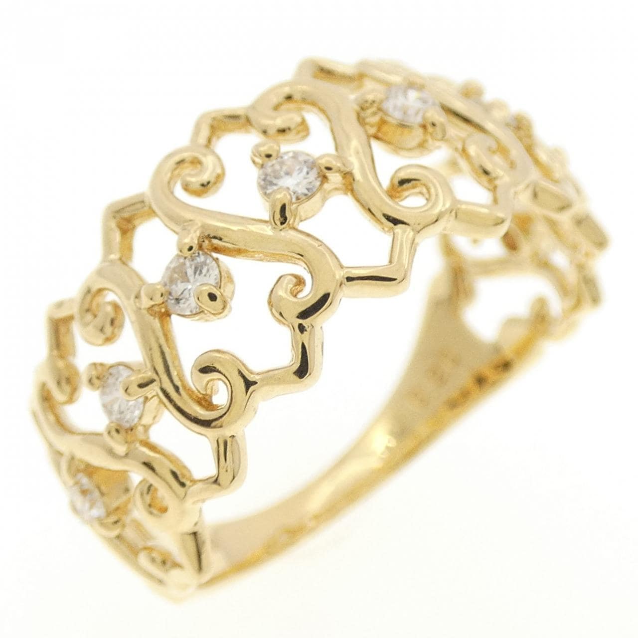 K18YG ダイヤモンド リング 0.20CT
