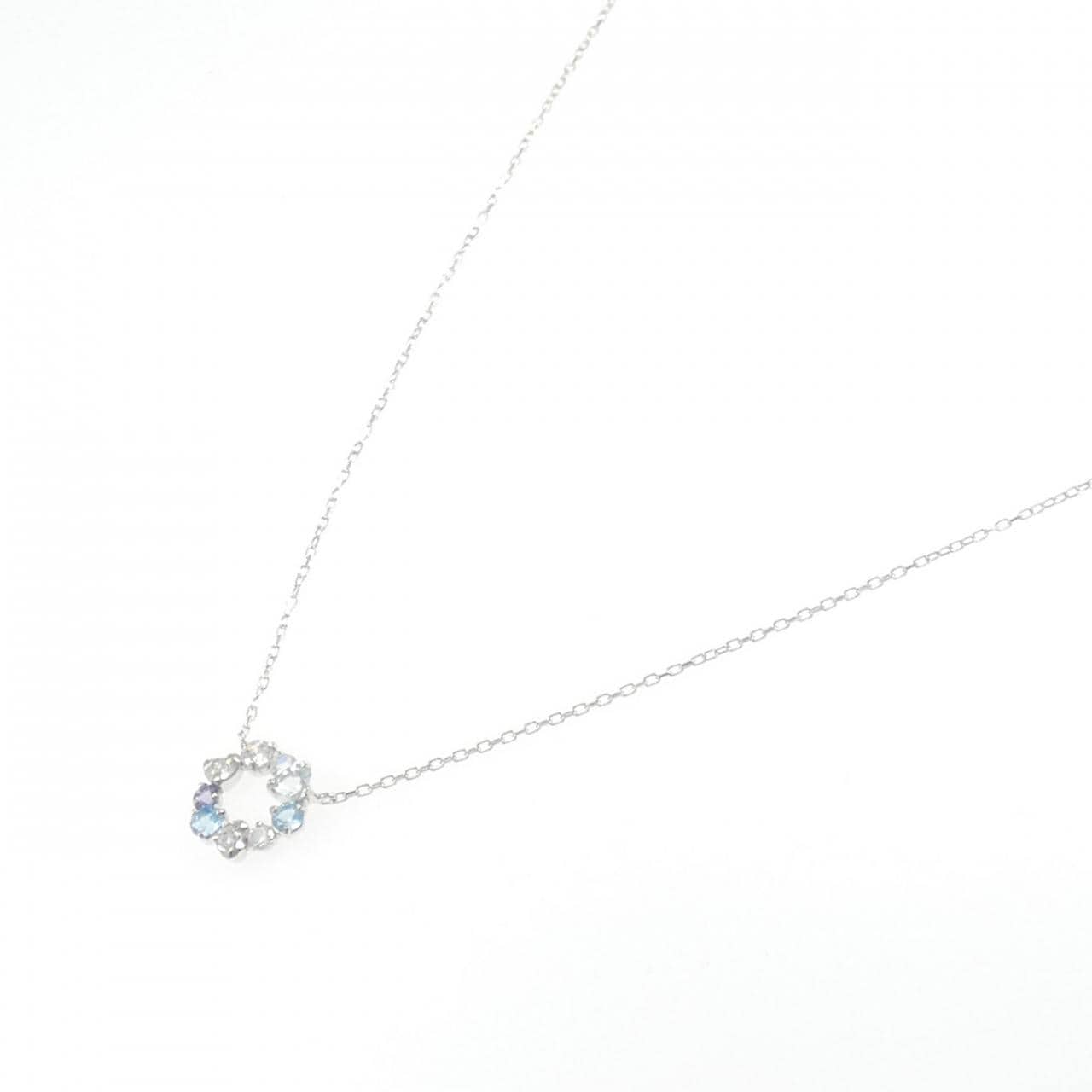 K10WG カラーストーン ネックレス