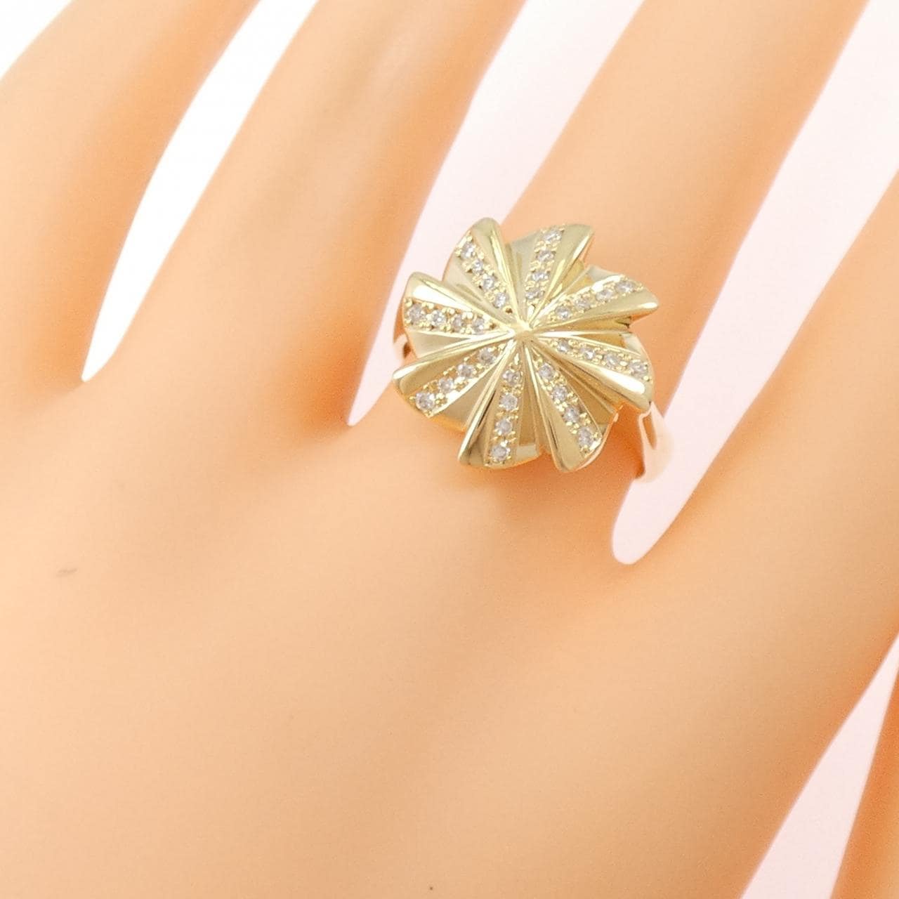 K18YG ダイヤモンド リング 0.224CT