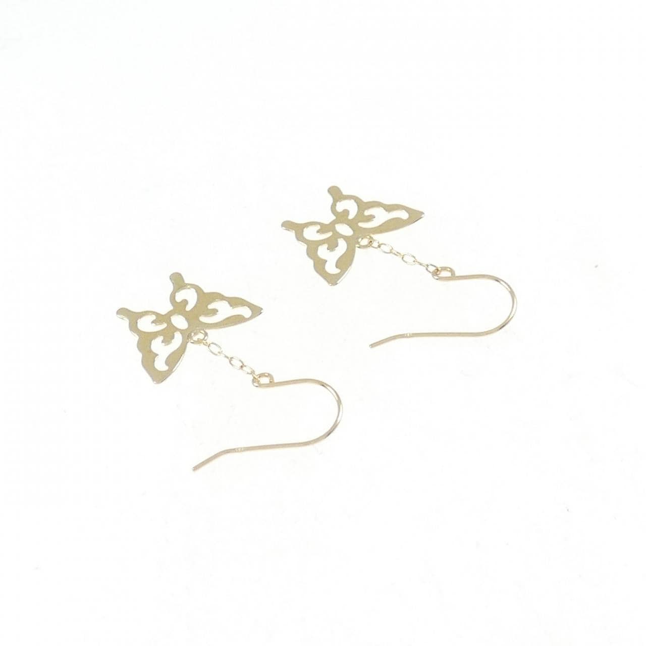 [BRAND NEW] K18YG butterfly earrings