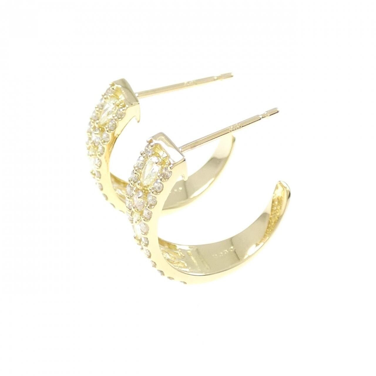 【新品】K18YG ダイヤモンド ピアス 0.60CT