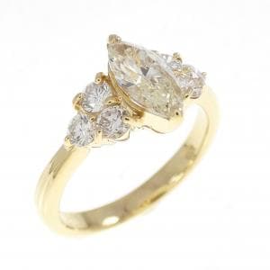 K18YG ダイヤモンド リング 0.76CT