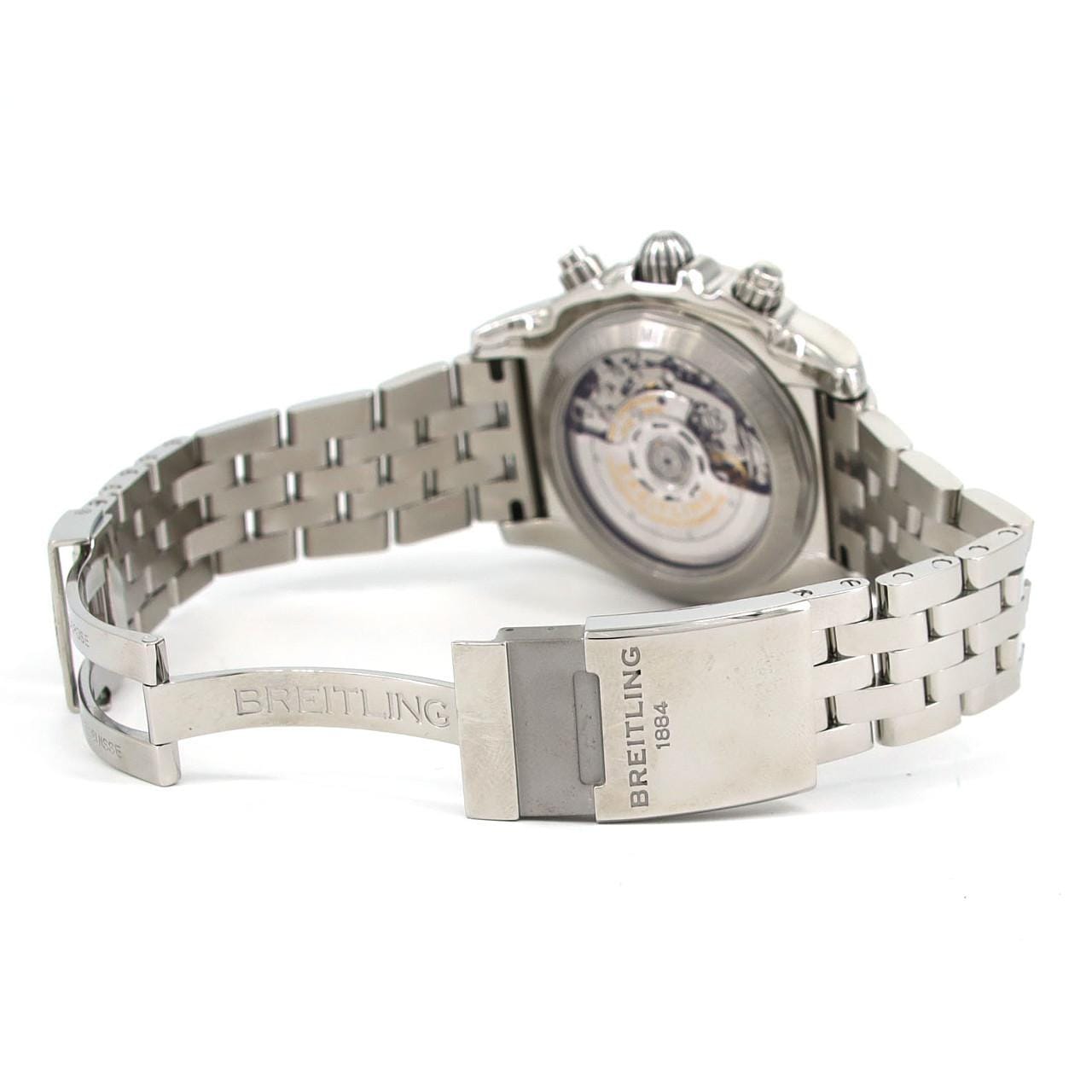 ブライトリング クロノマット44ブラックローマンマザーオブパール JAPAN LTD AB0111/S011B64PA SS 自動巻