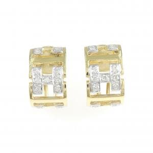 K18YG/K18WG ダイヤモンド ピアス 0.24CT