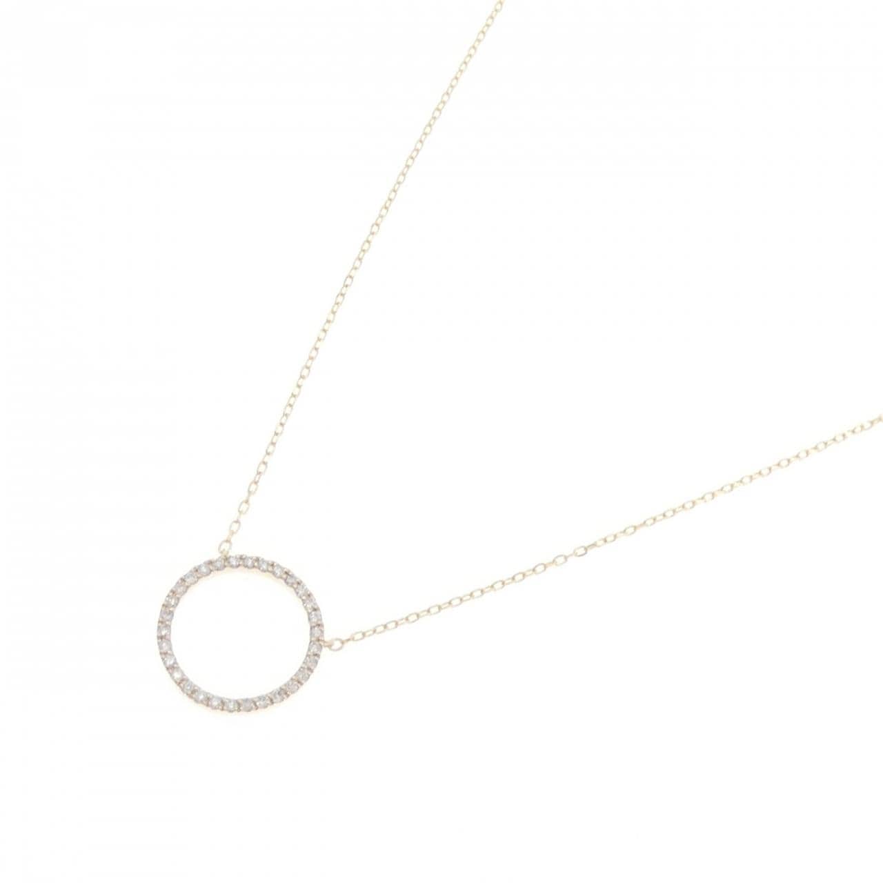 K10YG ダイヤモンド ネックレス 0.18CT