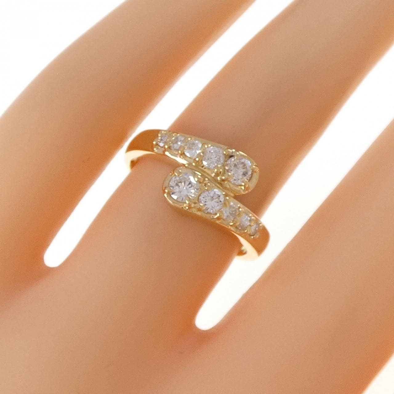 K18YG ダイヤモンド リング 0.522CT
