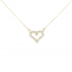 K18YG ハート ダイヤモンド ネックレス 0.52CT
