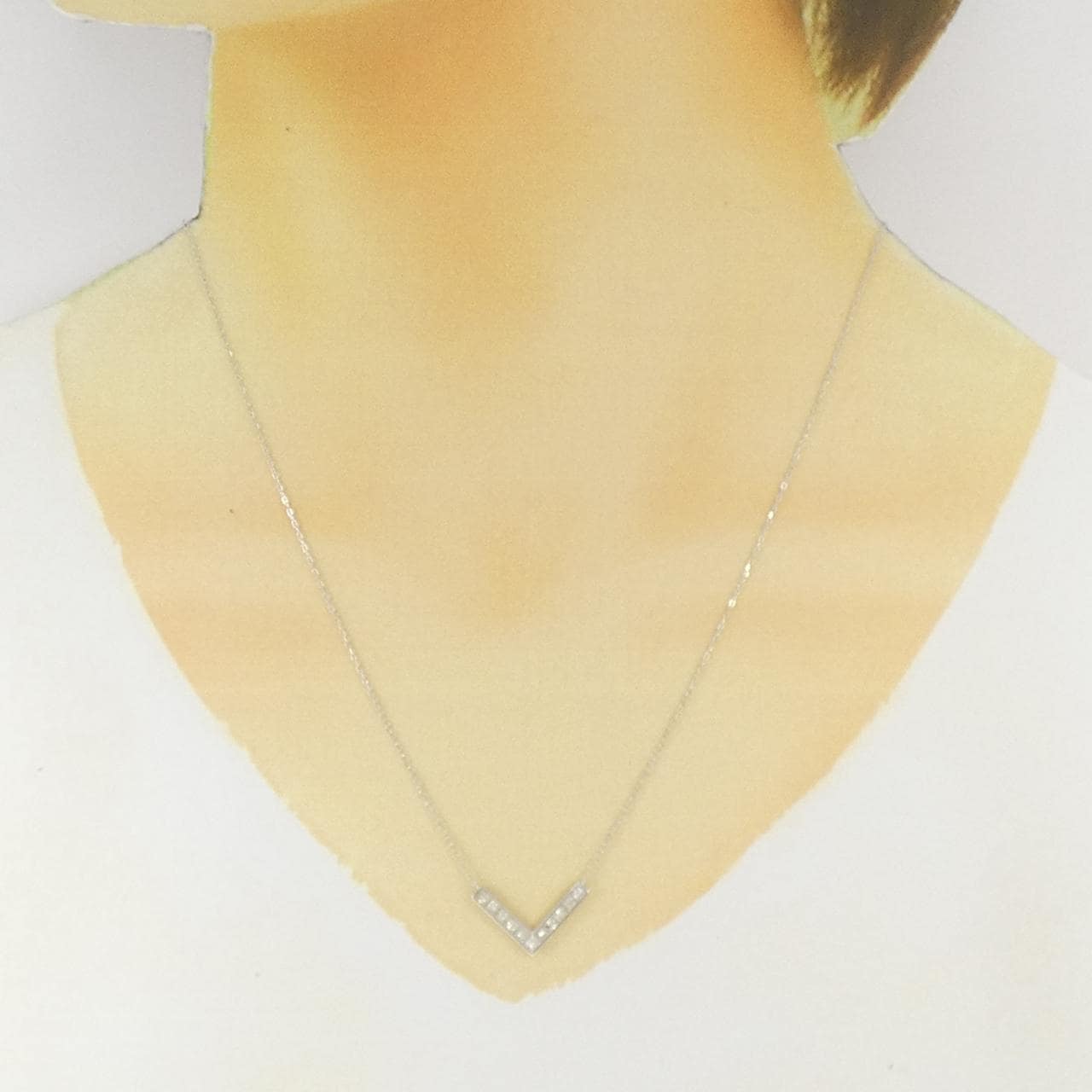 K18WG ダイヤモンド ネックレス 0.50CT