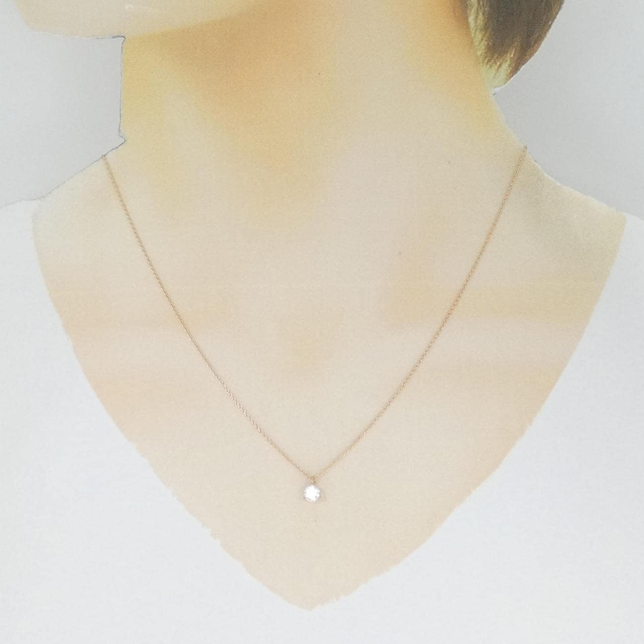 [Remake] K18PG Diamond Necklace 0.308CT G SI1 VG