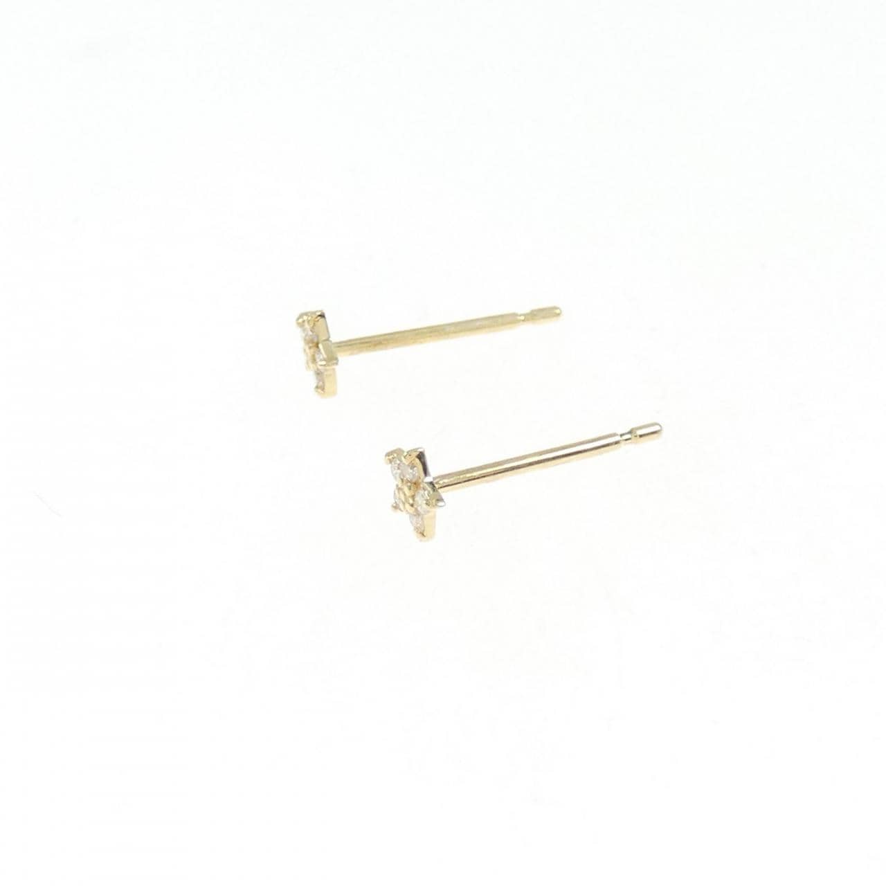[新品] K18YG 星形钻石耳环 0.04CT