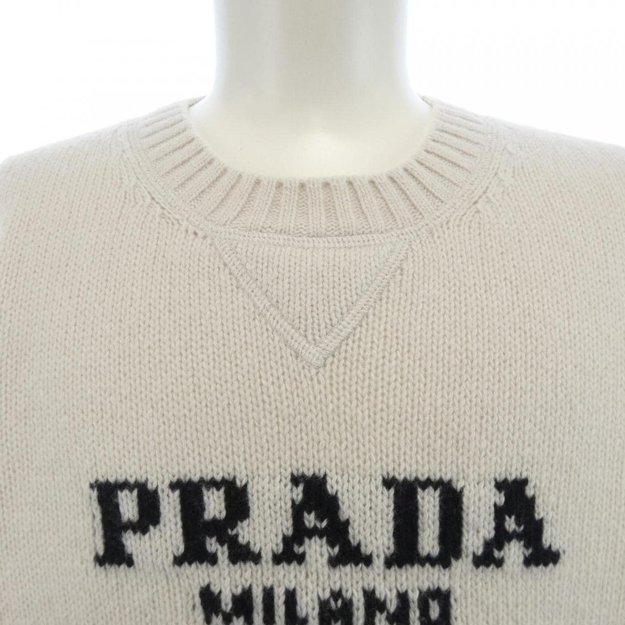 プラダ PRADA ウール×カシミヤクルーネックセーター UMB223 S211 1YMW ニット