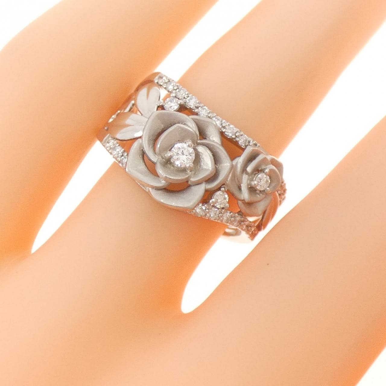 PT900 ローズ ダイヤモンド リング 0.23CT