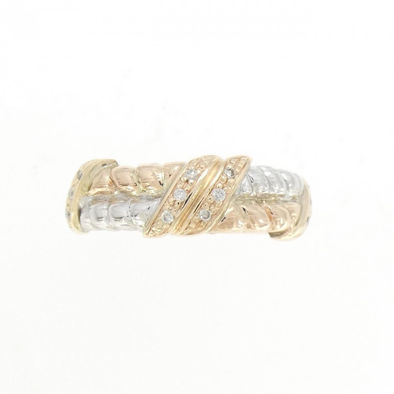 K10スリーカラー ダイヤモンド リング 0.06CT