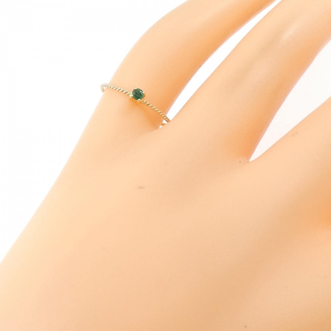 K18YG エメラルド リング