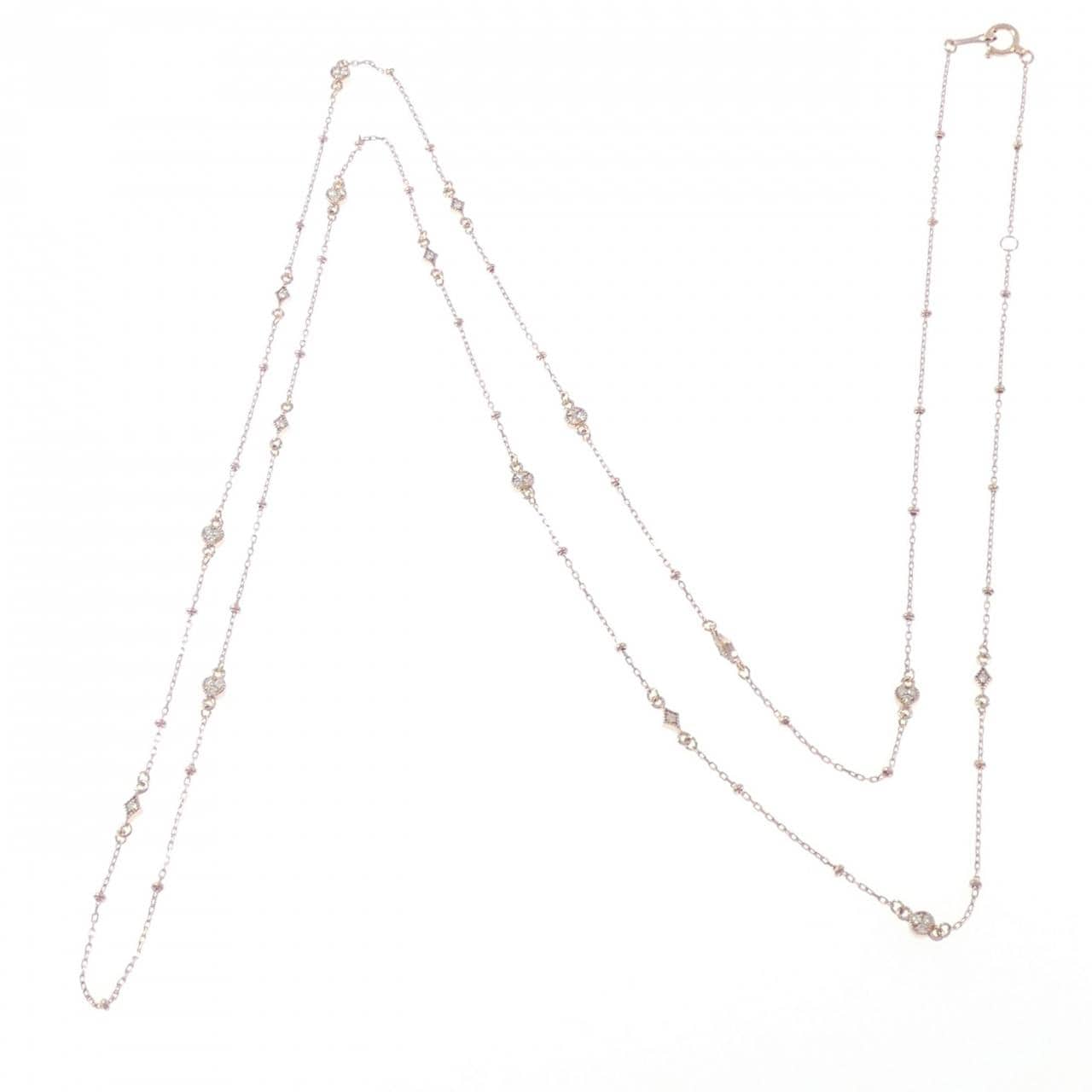 K18PG ダイヤモンド ネックレス 0.35CT