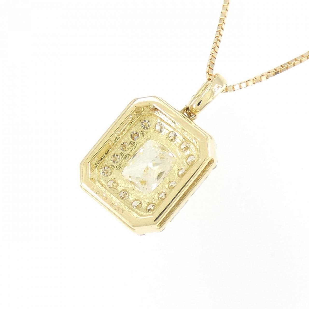 【新品】K18YG ダイヤモンド ネックレス 1.025CT LY SI1 ファンシーカット