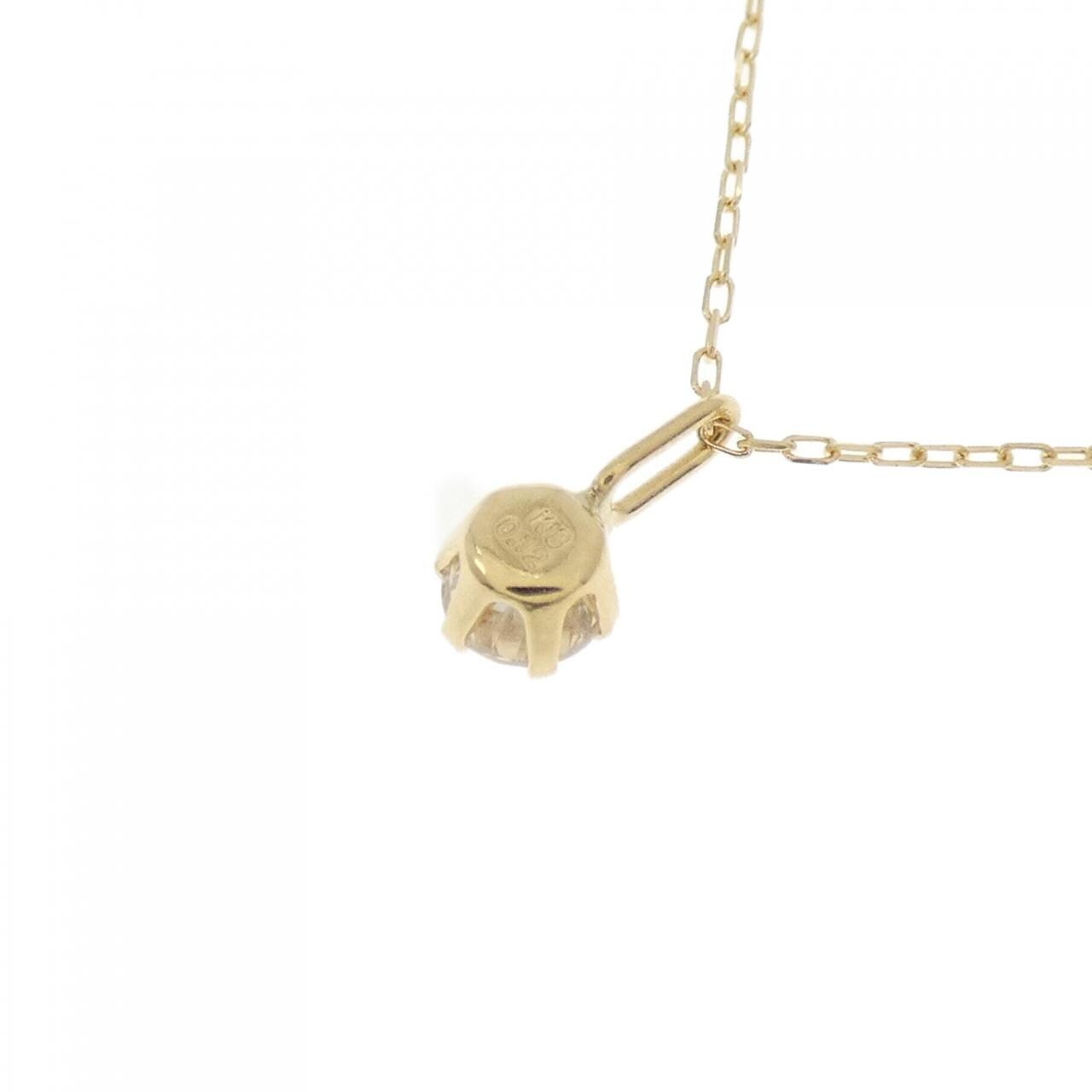 【新品】K18YG ソリティア ダイヤモンド ネックレス 0.12CT