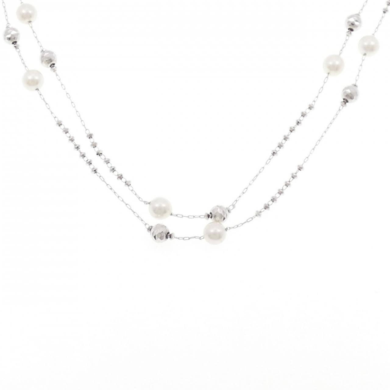 K18WG アコヤパール ネックレス