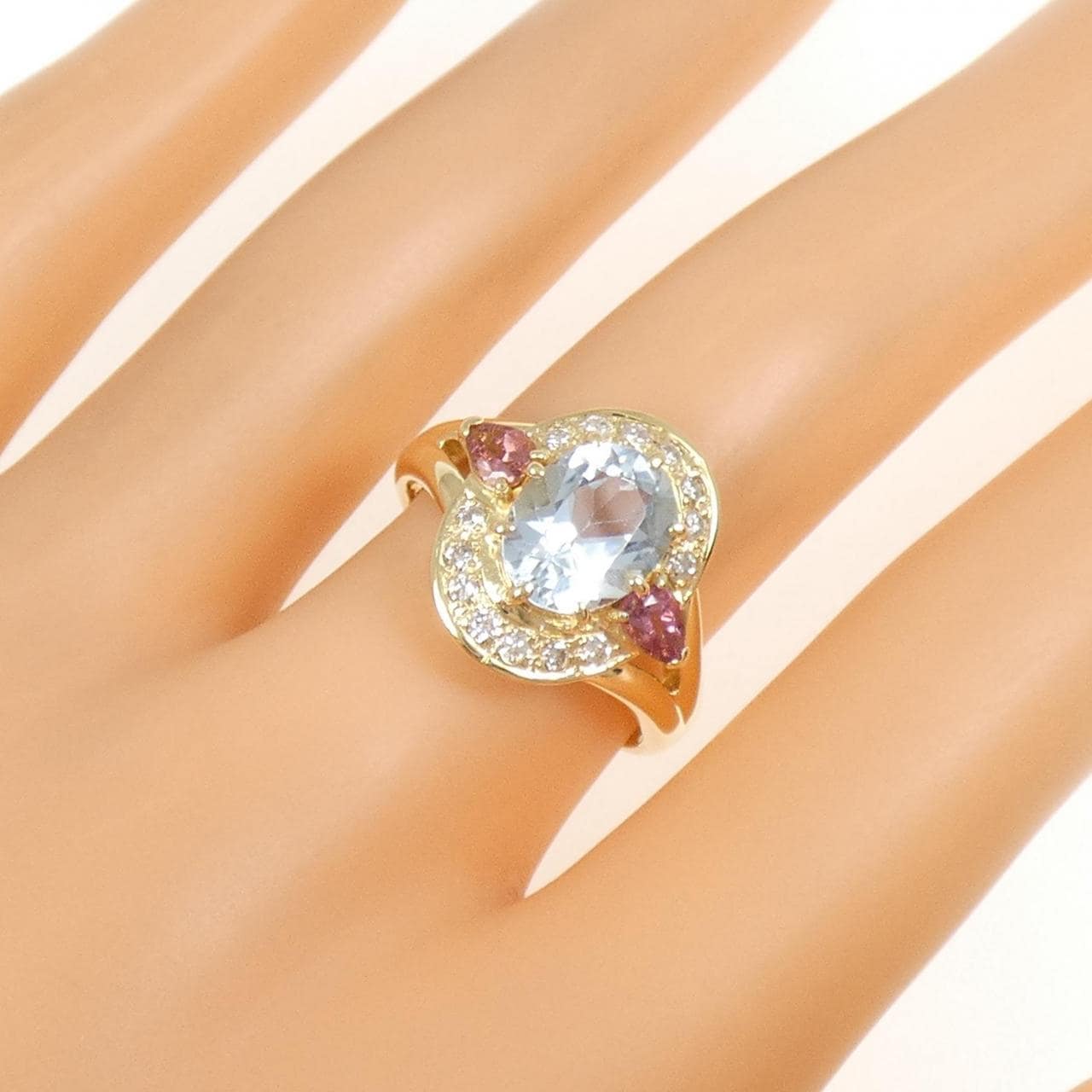 K18YG カラーストーン リング