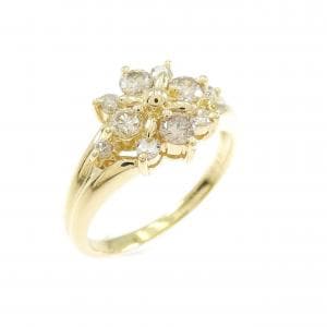 K18YG ダイヤモンド ピンキーリング 0.35CT