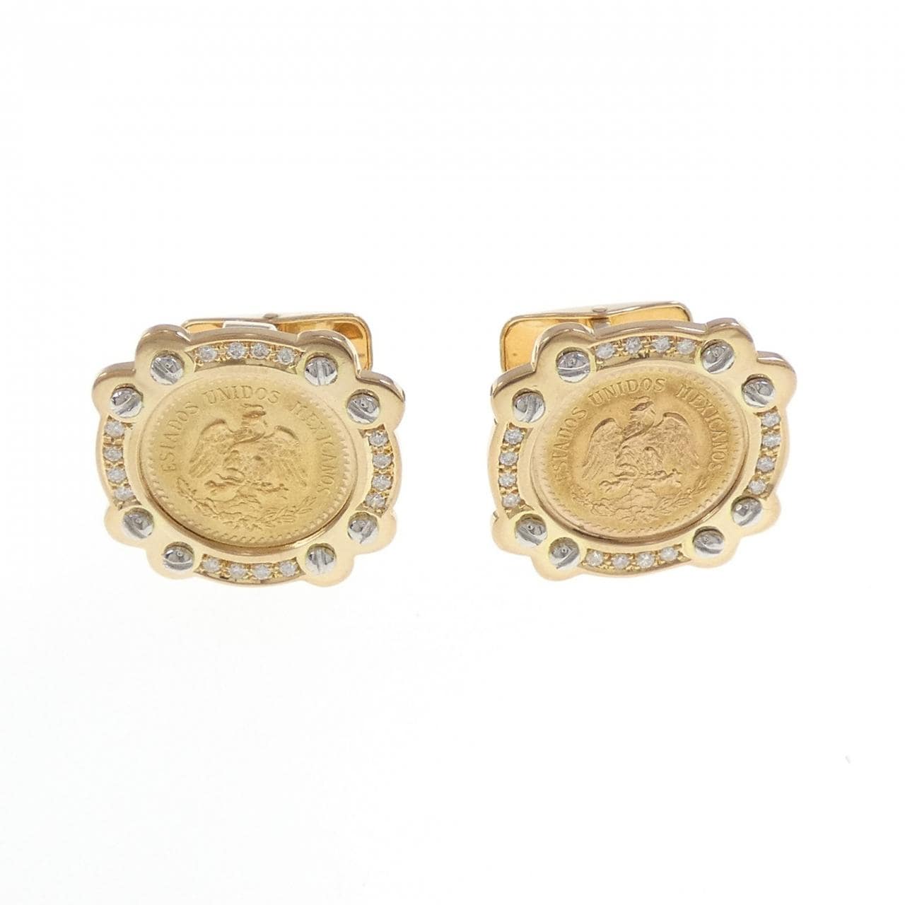 K18YG/K18WG ダイヤモンド カフス 0.30CT