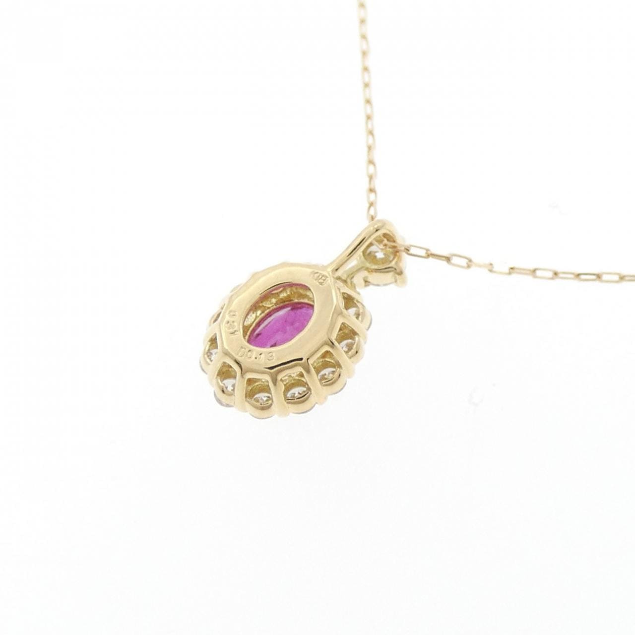 【新品】K18YG ルビー ネックレス 0.31CT